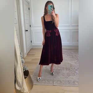 Wayf Rich Burgundy Midi Dress